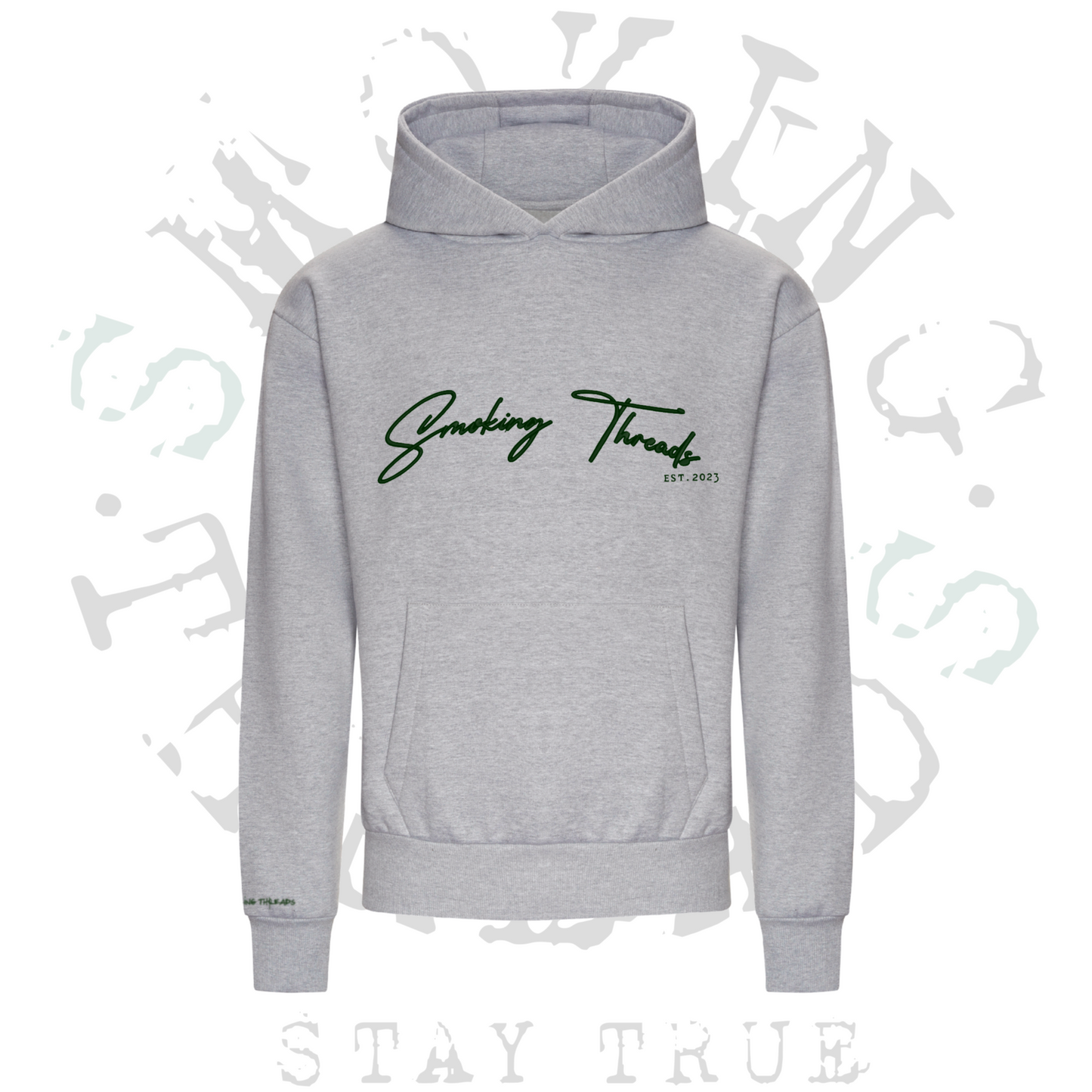 GRY/GRN SMOKING THREADS HOODIE