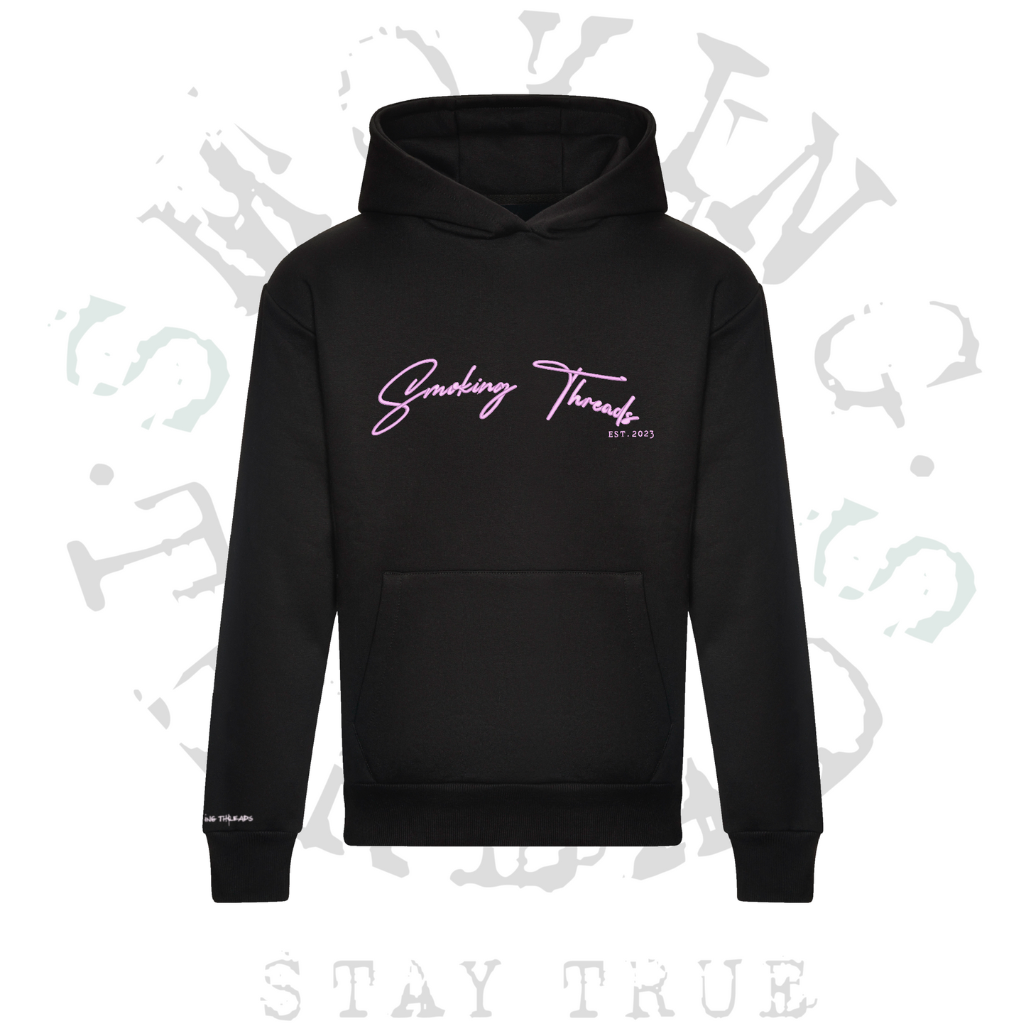 BLK/PNK SMOKING THREADS HOODIE